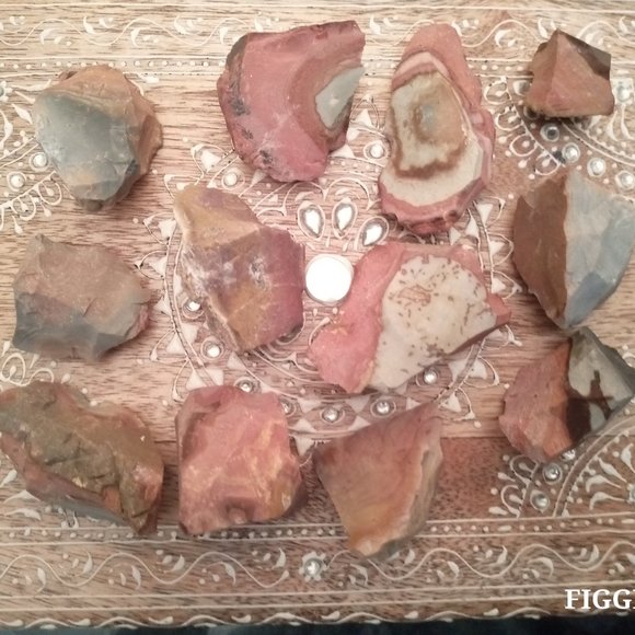 Set of 3 Desert Jasper Stones - Rough - Picture 2 of 9